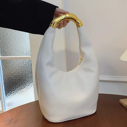 2025 Fashion Designer Luxury Female Leather Tote Bag Top Handle Women Handbags Lady High-end Party Underarm Bag Shoulder Bag