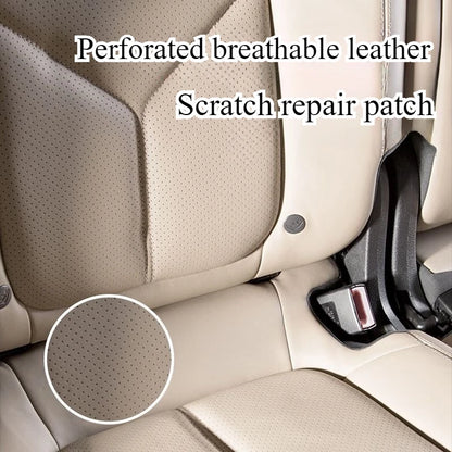 Perforated Leather Breathable Perforated Self-Adhesive Leather Repair Patch for Furniture Seats Chair Faux Leather Vinyl Repair