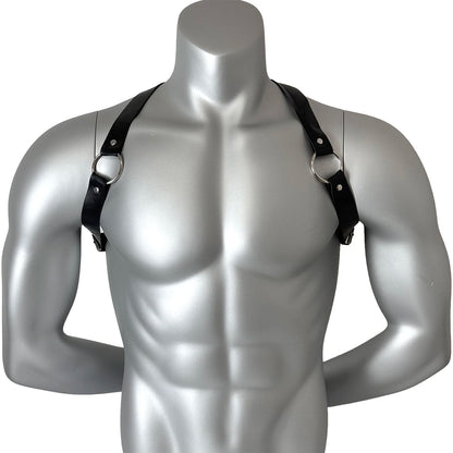 PU Leather Vest Strap Braces Suspender Men Harness Punk Chest Shoulder Belt Strap Strap Men's Belt Body Accessories