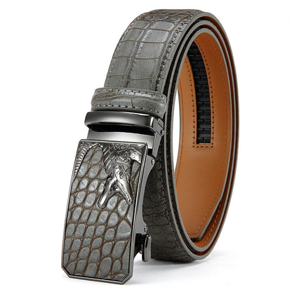 Men's PU Leather Belt Fashion Automatic Buckle Belt for Popular Business High Quality Male Belt