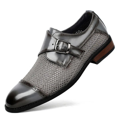 Men Shoes High Quality Hollowed-out Leather Shoes Breathable Casual Footwear Comfort Driving Shoe Hollowed Business Dress Shoes