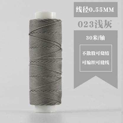 0.55mm Leather Waxed Sewing Thread For Hand Stitching Leather Cord DIY Bracelet Jewelry Making Round Waxed Line