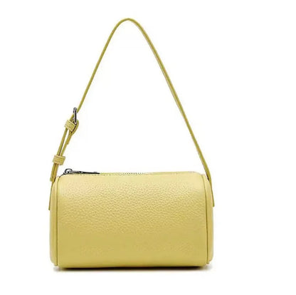 Real Leather Handbag for Women,Soft Leather Tubular Type,Shoulder Crossbody Bag,New Summer Travel Purse,Lady Everyday Phone Bags