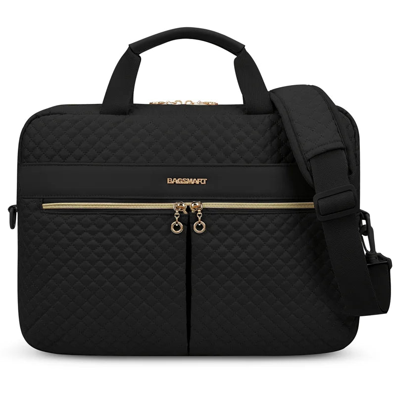 BAGSMART Large Capacity 17 inch Laptop Bag Shoulder Messenger Notebook Pouch Briefcase Office School Business Computer HandBag