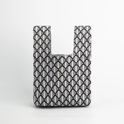 Women's Handbag Is Casual, Fashionable, Simple and Suitable for Commuting, with a Classic Striped Design That Is Versatile, Open and Breathable, Soft and Foldable for Easy Carrying, Wide Shoulder Strap for Easy Lifting, Suita