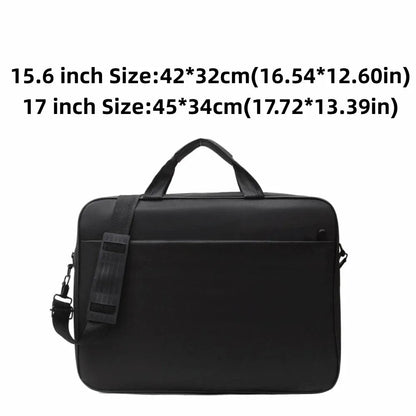 15.6/17 Inch Business Laptop Bag Shoulder Strap with Handle Portable Laptop Bags Briefcase Solid Color Laptop Shoulder Bag