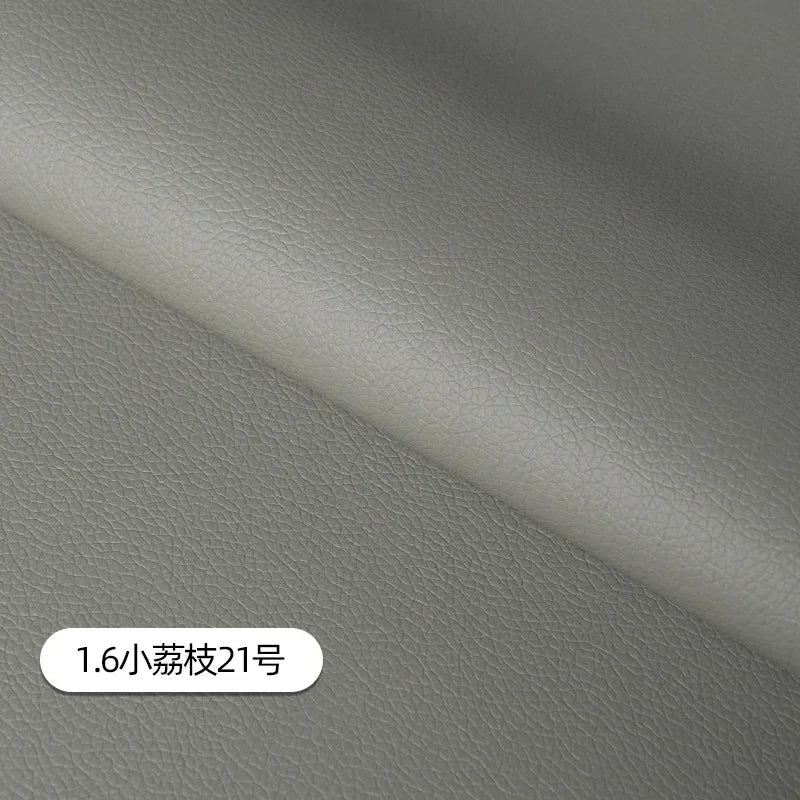 Litchi Pattern Leather Fabric Upholstery Per Meter for Car Interior Bag Chairs Diy Sewing Waterproof Wearable Soft Cloth Plain
