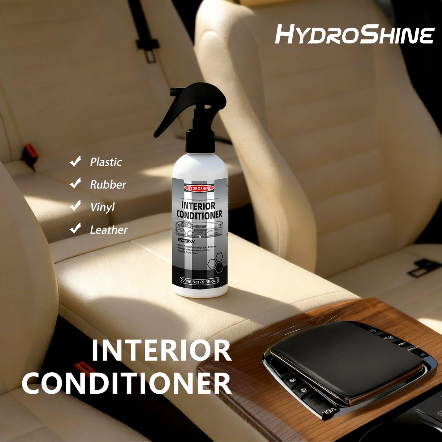 Hydroshine Car Interior Conditioner Interior Plastic Leather Restorer Wax Coat Exterior Cleaner Multifunctional Leather Care