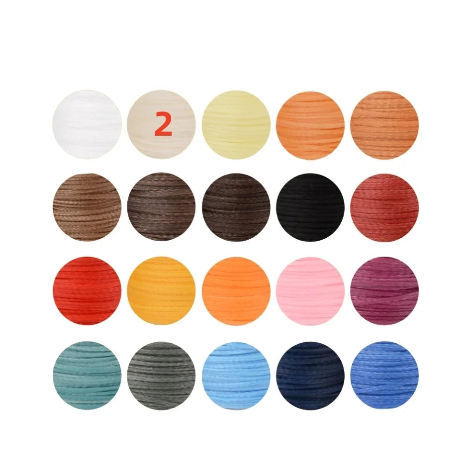 50M 0.8mm Thickness Waxed Thread For Leather Waxed Cord For Diy Handicraft Tool Hand Stitching Thread Flat Waxed Sewing Line
