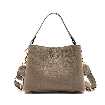 Women's Natural Cow Real Leather Bag Ladies Casual Commuter Shoulder Bags Female Fashion Luxury Retro Crossbody Cowhide Handbag