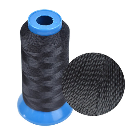 Sewing Thread with 8 Pcs Needles 210D High Strength Polyester Thread for Sewing Wig, Leather, Weaving Hair ,Hand DIY Sewing