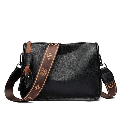 High Quality  Leather Women Tote Bag Luxury Soft Cowhide Ladies Shoulder Crossbody Bags 2024 Fashion Female Messenger Sac