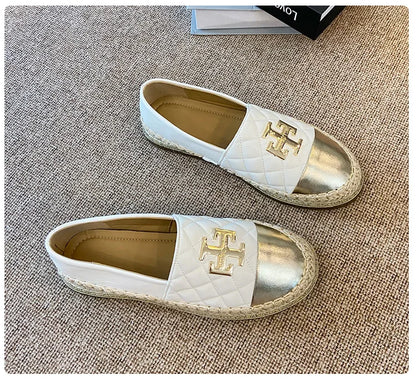 New Shoes for Women Leather Flat Boat Shoes Designer Fisherman Shoes Girl Fashion Slip-on Loafers