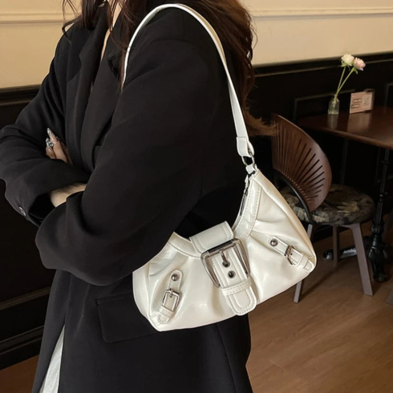 Women Leather Tote Bag Single Shoulder Handbag with Zipper Fashion Casual Purse for Ladies