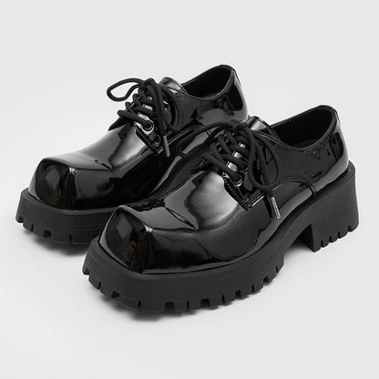 Men's thick soled leather shoes Luxury designer style Work Business Office fashion party 38-46 Casual lace up derby shoes