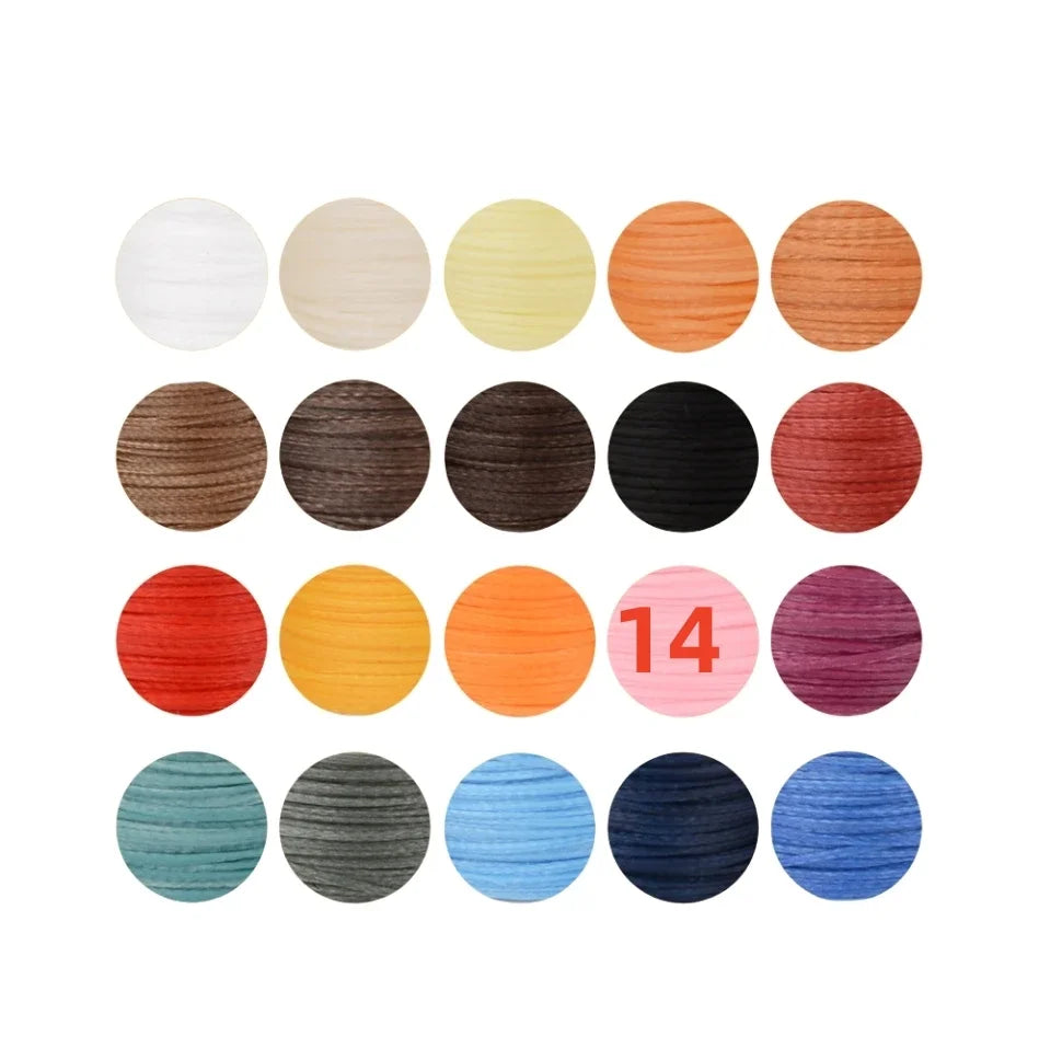 50M 0.8mm Thickness Waxed Thread For Leather Waxed Cord For Diy Handicraft Tool Hand Stitching Thread Flat Waxed Sewing Line