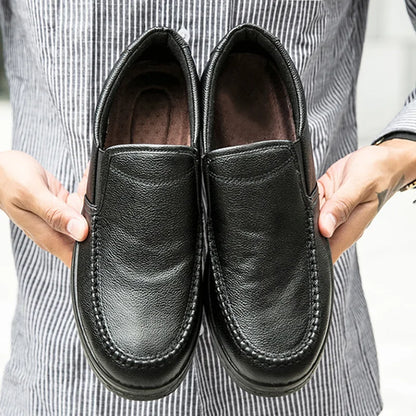 Genuine Leather Shoes Men Loafers Soft Comfortable Mens Business Shoes Flat Casual Footwear Male Brand Shoes KA2707