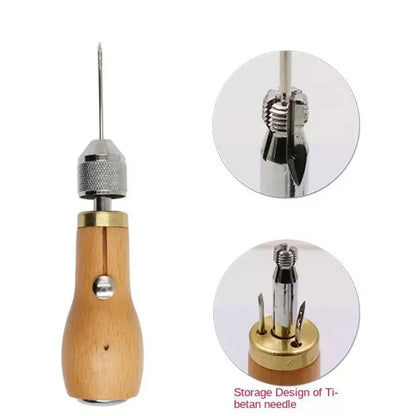 1 Set Leather Sewing Stitching Tool Leather Hand Sewing Machine Waxed Thread Leather Craft Edge Stitching Belt Strips Shoemaker