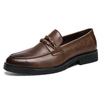 Men Casual Leather Shoes Dress Leather Loafers Men Classic Casual Business Shoes Trend Formal Party Social Leather Shoes Male