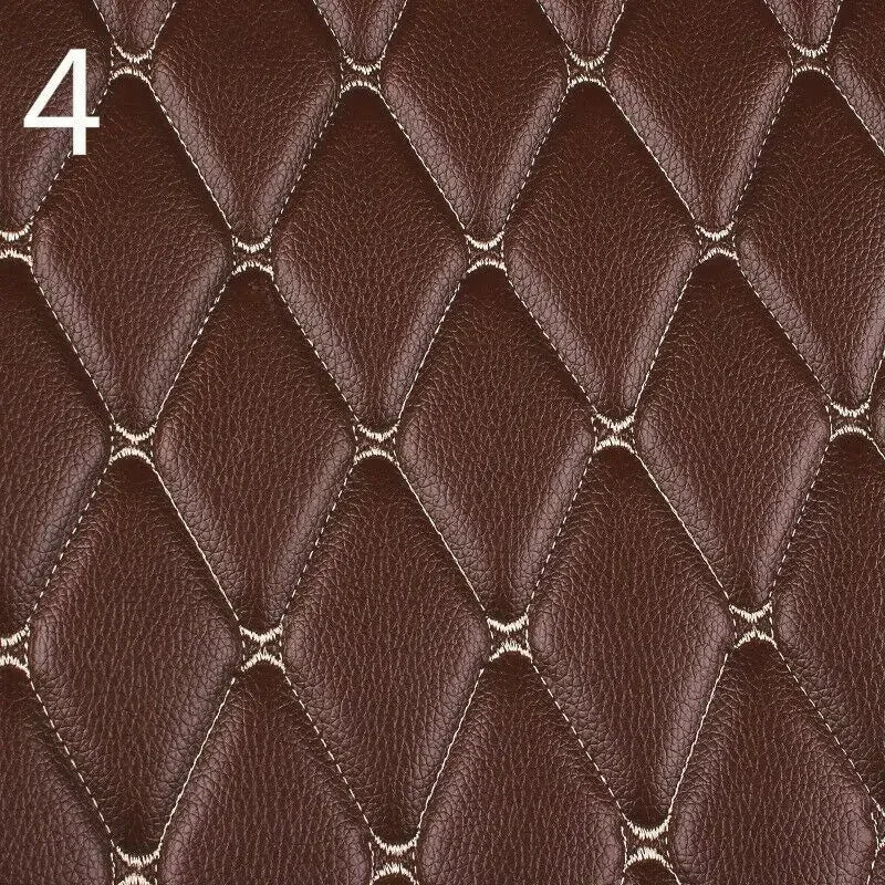 100x158cm Faux Leather Fabric Foam Quilted Padded for Car Interior Seat Cover Sofa Cushion Wear Resistant DIY