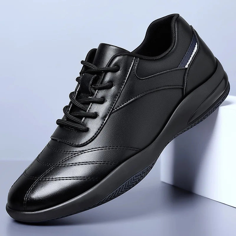 New Shoes for Men Genuine Leather Casual Shoes Trend Leisure Sport Shoes Youth Street Fashion Cow Leather Sneakers