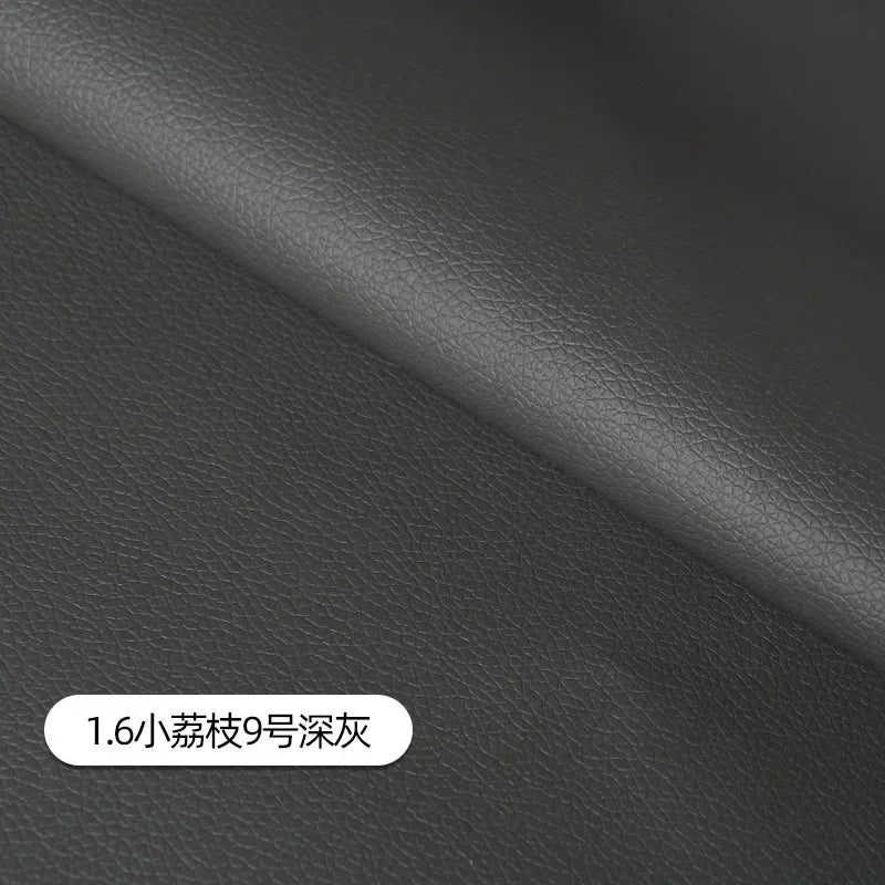 Litchi Pattern Leather Fabric Upholstery Per Meter for Car Interior Bag Chairs Diy Sewing Waterproof Wearable Soft Cloth Plain
