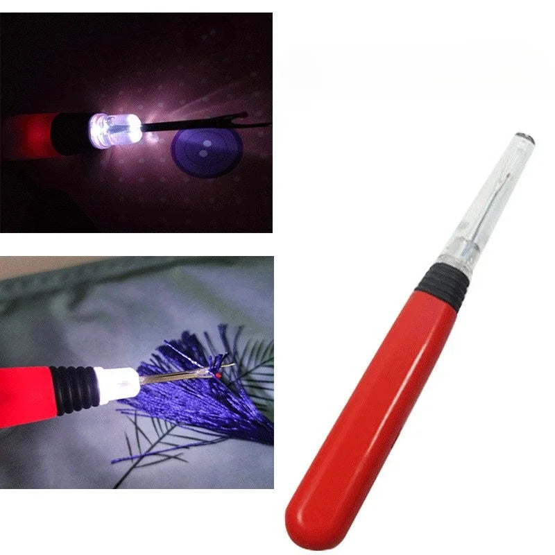 Needle Threader Led Needle Threader With Light Thread Remover Cross-Stitch Sewing Accessories Tools Garment Thread Remover Knife