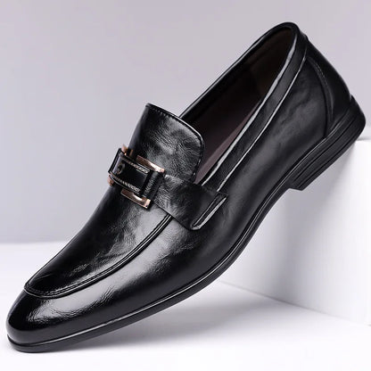 Men's Leather Shoes 2025 New High-quality Business Casual Shoes Men Loafers Spring Autumn Luxury Designer Dress Shoes Size 39-44
