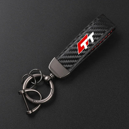 Car Leather Keychain Horseshoe Buckle Jewelry fo Audi TT MK2 8J 8N MK1 MK3 Accessories