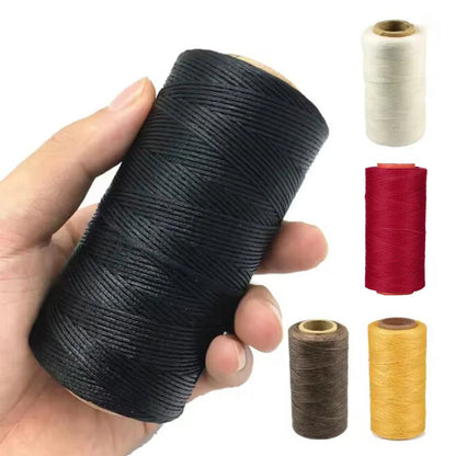 260 Meters Leather Flat Waxed Thread Polyester Sewing Threads Leather Craft Hand Stitching Line DIY Bracelet Repair Work Cords