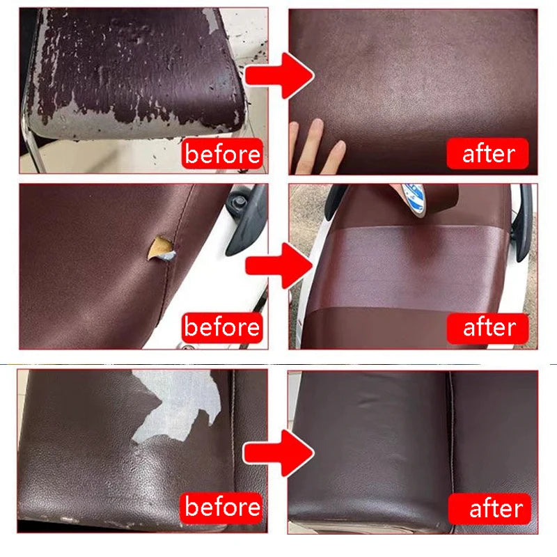 300/500cm Durable Self-Adhesive Faux Leather Repair Patch Artificial Leather Repair Tape for Furniture Sofa Car Seat Restoration