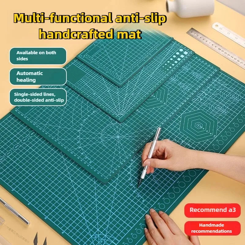 PVC Cutting Mat Workbench Pad for Sewing DIY Leather Craft Knife Engraving Double Sided Non Slip Durable Board