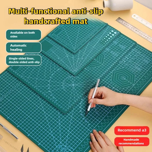 PVC Cutting Mat Workbench Pad for Sewing DIY Leather Craft Knife Engraving Double Sided Non Slip Durable Board