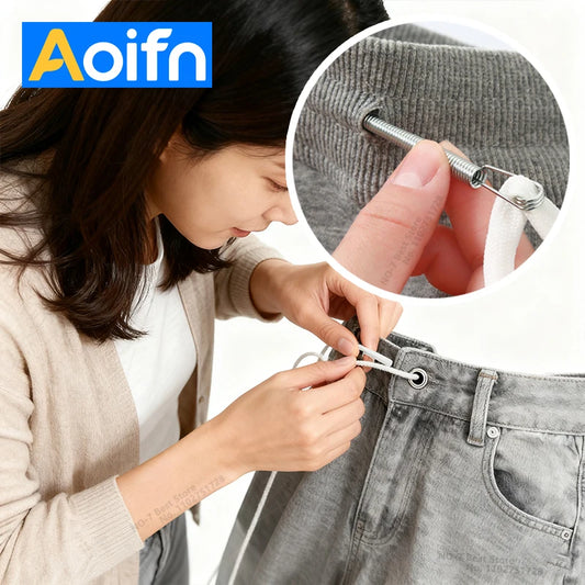 Bendable Spring Drawstring Threader, Flexible Metal Elastic Band Rope Threading Tool, for Sweatpants Hoodies, Sewing Accessories