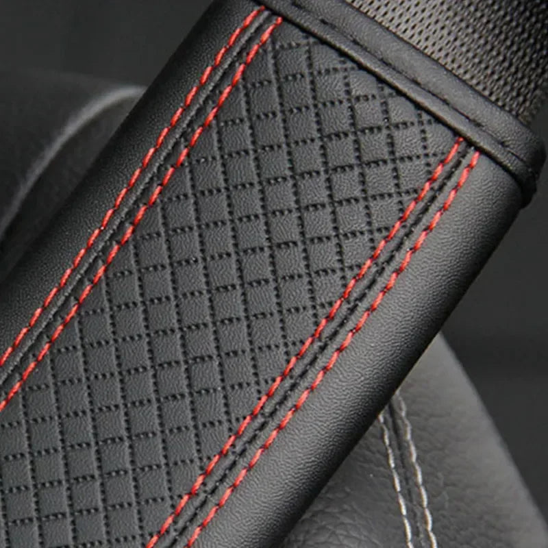 Car Accessories Seat Belt PU Leather Safety Belt Shoulder Cover Breathable Protection Seat Belt Padding Pad Auto Interior Access