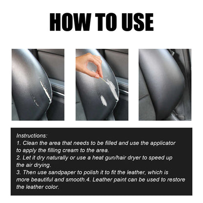 Leather restoring paste 60ml Natural Leather Filler Repair Compound Leather Restoration Cream For Tears Crack Burns Holes Filler