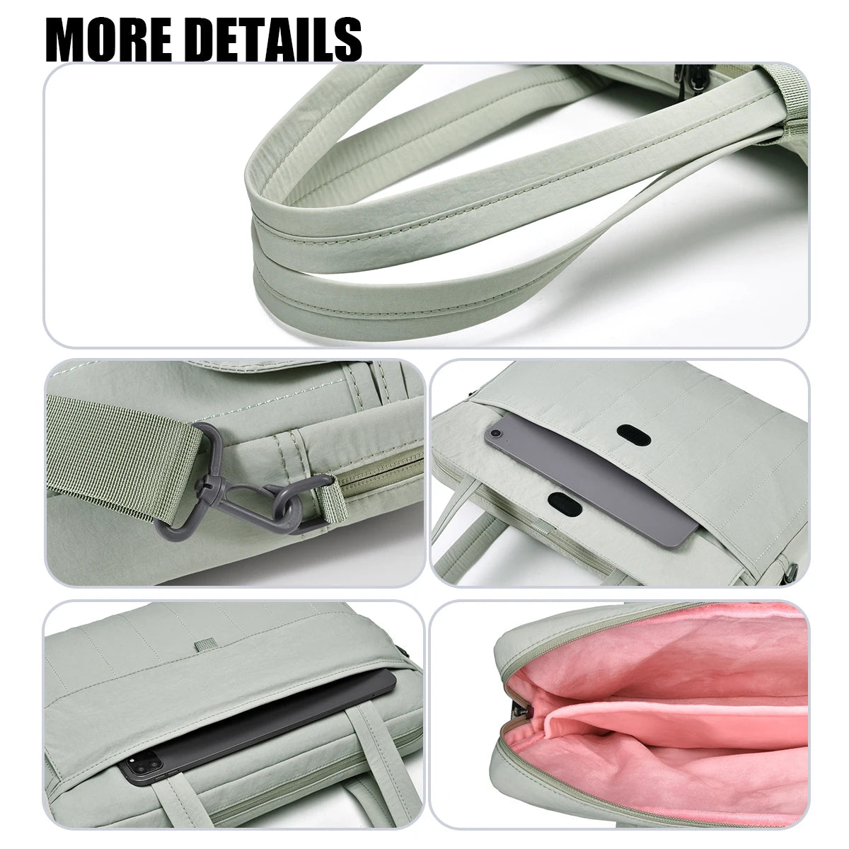 Customized Logo Laptop Bag, High-End Tablet Storage Shoulder Tote Bag,Briefcase, Commuter Handbag, Women's iPad Personalized DIY