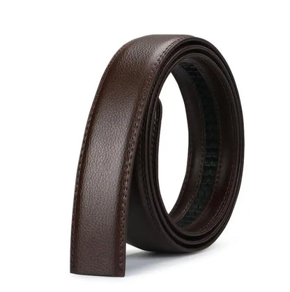 3.5cm Men's Automatic Buckle Belt Business Casual Men's Leather Belt High Quality Suit Pants Belt No Buckle