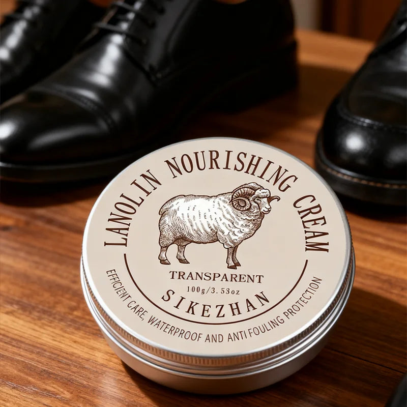 Professional Lanolin Leather Shoe Cream,Shoe Conditioner Balsam for Waterproof&Shining,Leather Care Wax for Shoes,Boots,Bags