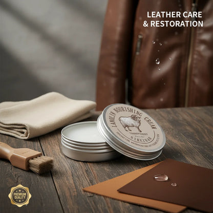 Leather Jacket Care Cream – Lanolin Nourishing Balm, Transparent Conditioner To Restore, Waterproof & Protect Leather Coats