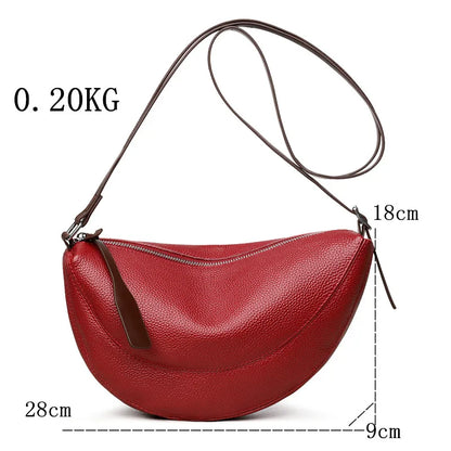Women Genuine Leather Handbags Designer Fashion Daily Use Purse Female Shoulder bags Luxury Brand Cowhide Ladies Messenger Bags