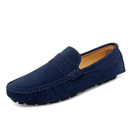 Mens Shoes Suede Leather Loafers Fashion Comfortable Walking Shoes for Men Sneakers New Flats Classic Original Style Casual Shoe