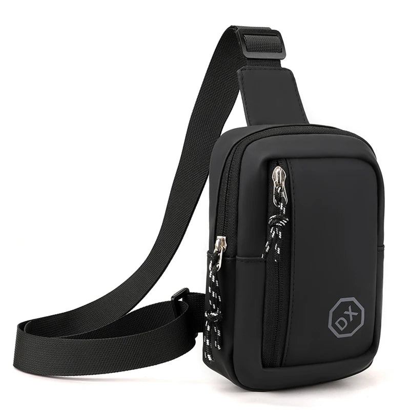 Casual Business Shoulder Bag for Men PU Leather Messenger Bag Wide Strap Crossbody Bags Plaid Designer Male Sling Bags