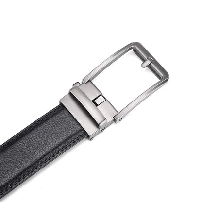 New Width 3.5cm Business Men's Belt Formal Real Leather Male Belt High Quality Metal Automatic Buckle Belt for Men Jeans Belt