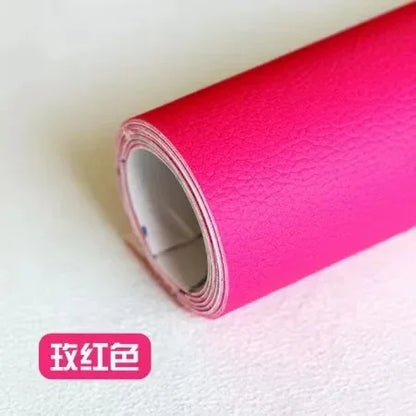 PU Artificial Faux Leather Self-adhesive Fabric for Upholstery Interior Car Seats Patches Bags Furniture Leatherette Fabrics