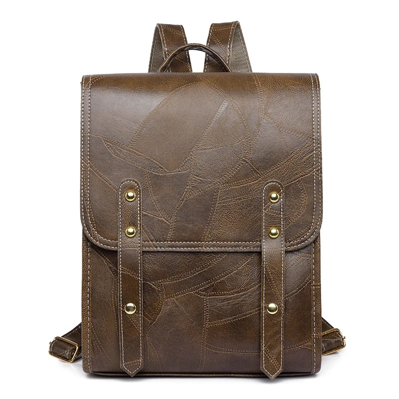 New PU leather Fashion Lady High Capacity Waterproof College Backpack Trendy Girls Laptop School Bags Cute Girl Travel Book Bag