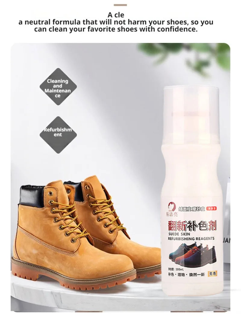 Premium Suede Leather Shoe Renovation Oil Care Cleaning Liquid Non Toxic Waterproof Conditioner Restorer Refresher for Footwear