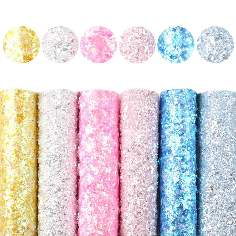 A5 Size Set Plain Glitter Lychee Synthetic Leather Patchwork Hair Bow Earrings Making Handbag Phone Case DIY,1Yc9938