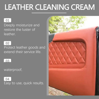 Car Leather Care Cream Car Interior Seat Leather Protection Renovation Glossy Care Cream ﻿