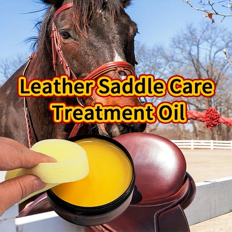 Leather Saddle Care Treatment Oil-Softens,Protects and Restores Leather Conditioner Luster for Saddles,Shoes,Bags,Jackets & Sofa